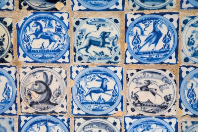 Real Alcazar, Ceramic Tiles with Animal and Bird Figures, Seville, Spain by Unknown
